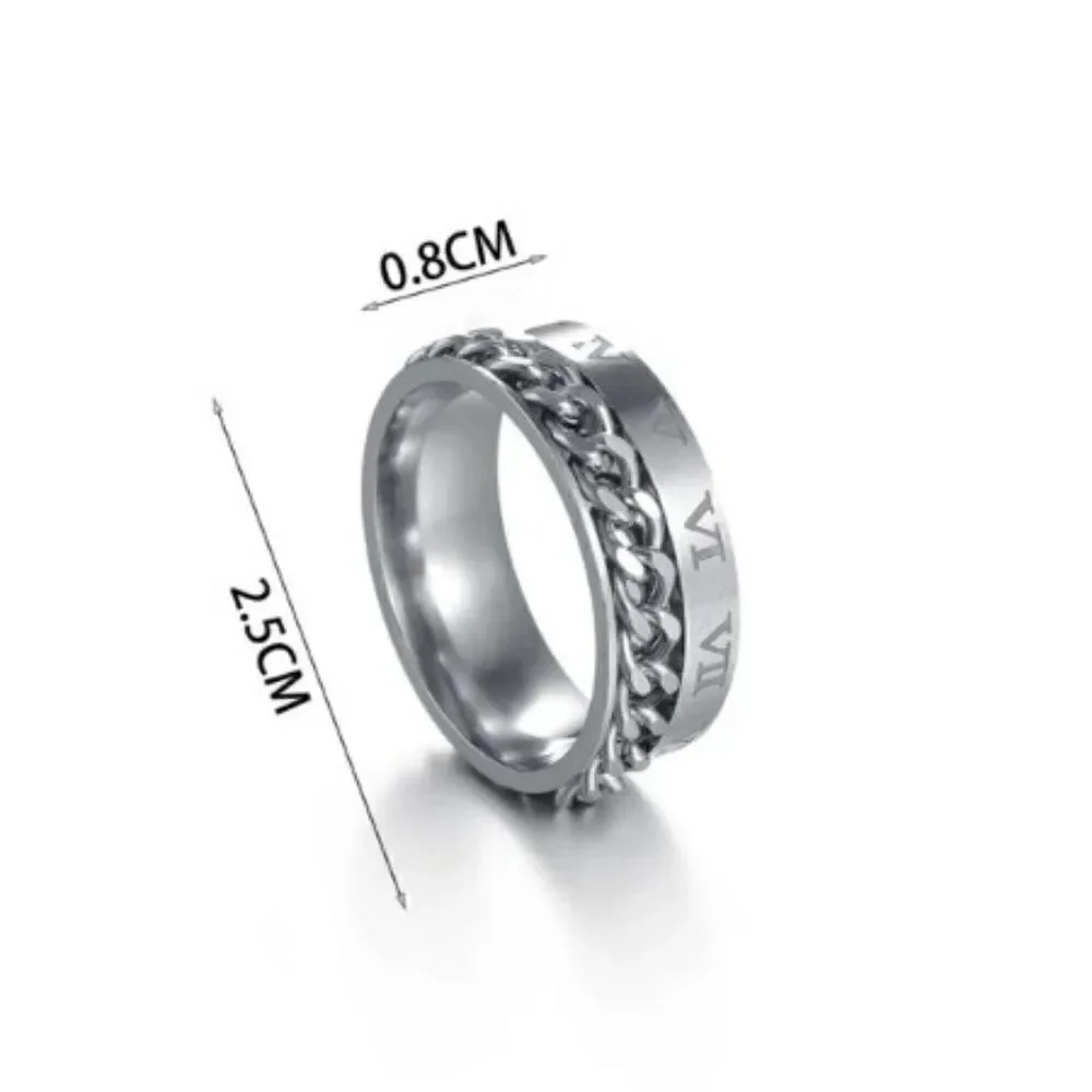 SILVER STAINLESS STEEL BRAIDED RING